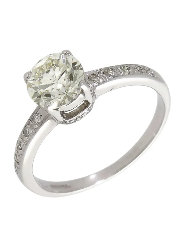William May 14ct White Gold 1.02ct Diamond Solitaire Ring