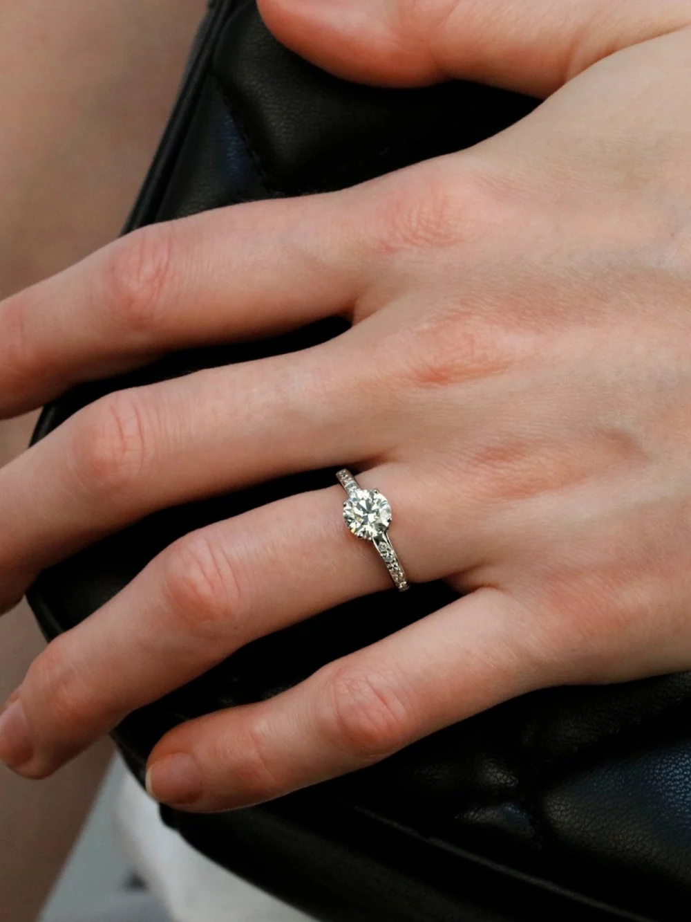 William May 14ct White Gold 1.02ct Diamond Solitaire Ring, view 2