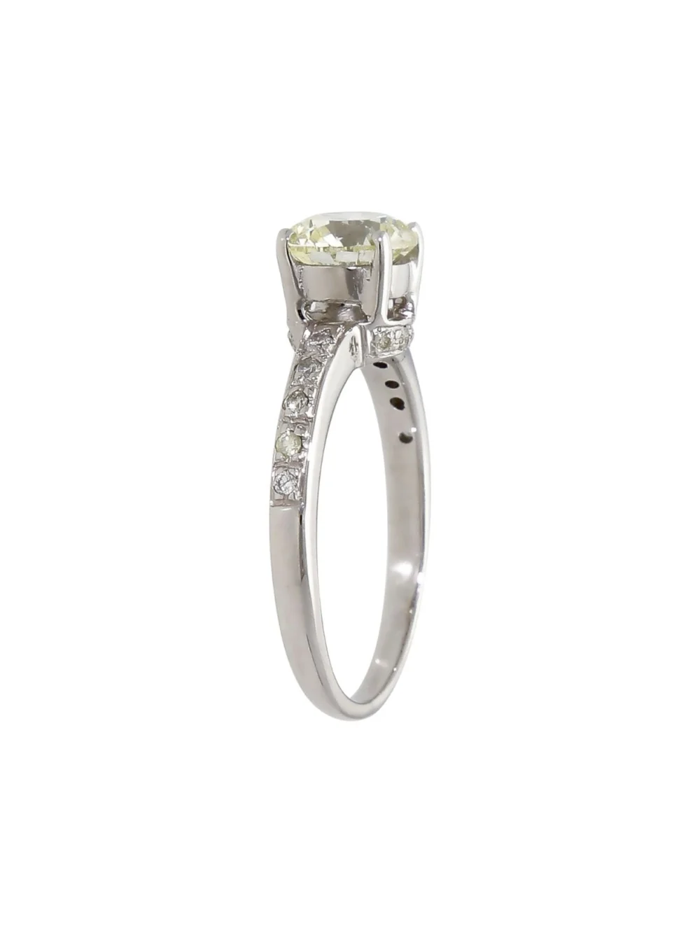 William May 14ct White Gold 1.02ct Diamond Solitaire Ring, view 3