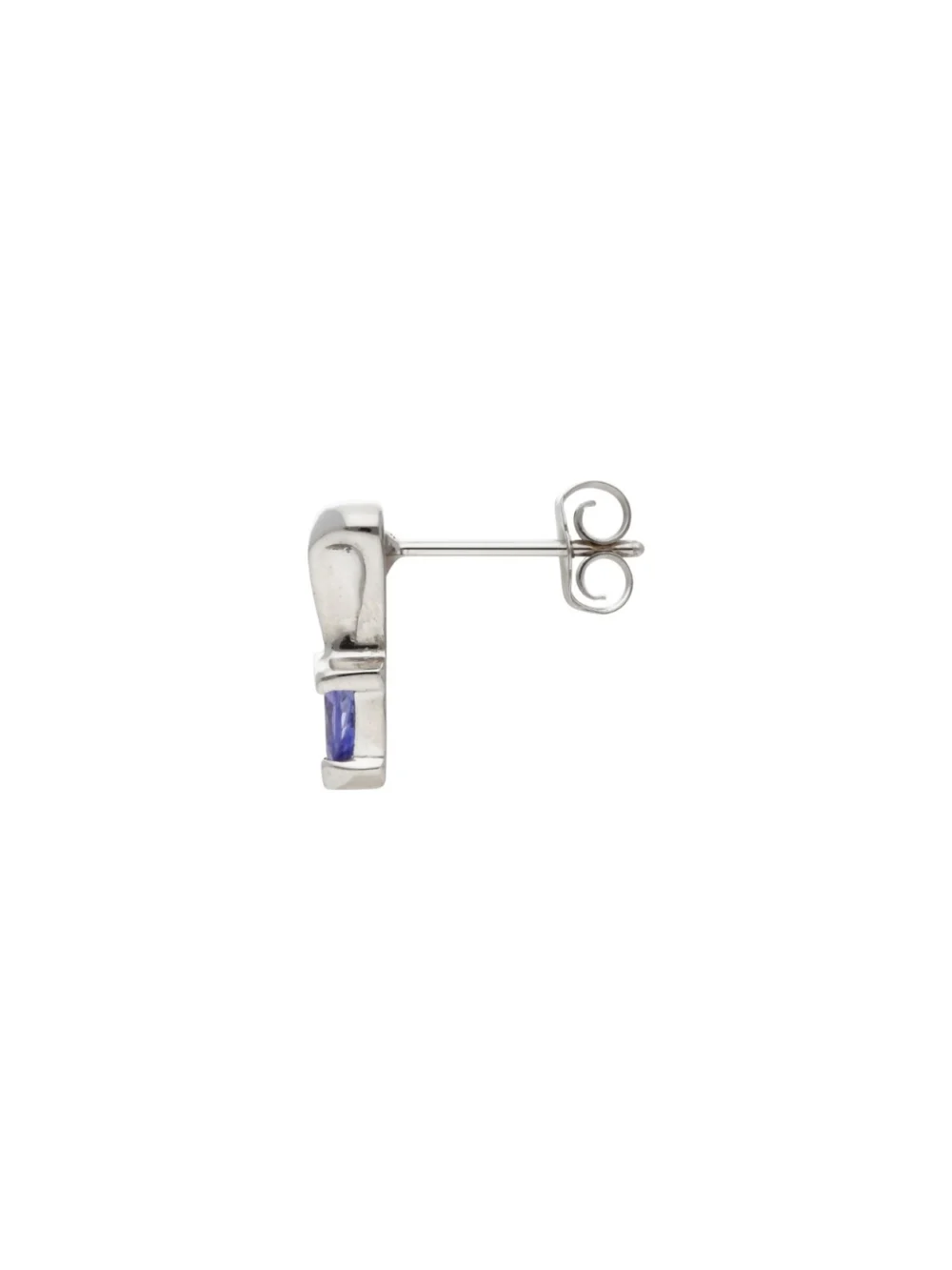 William May 14ct White Gold Tanzanite & Diamond Stud Earrings, view 2