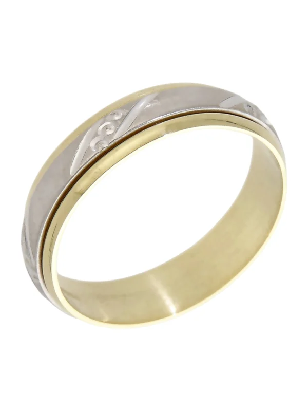 William May 14ct Yellow & White Gold 6mm Spinner Band Ring