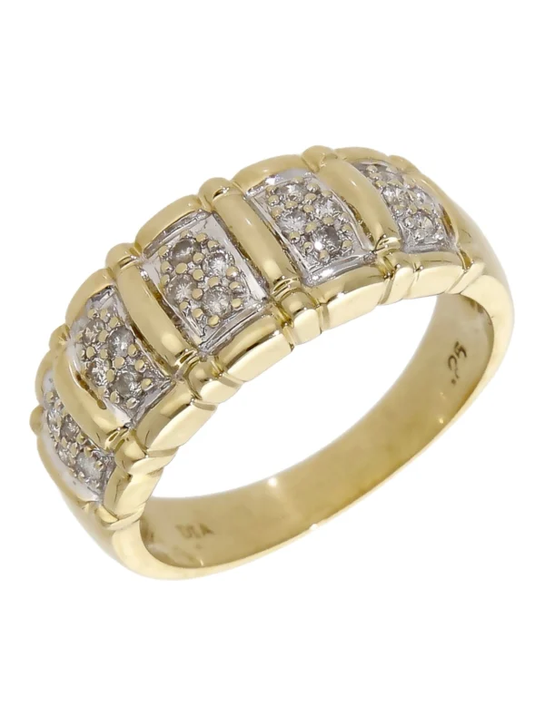William May 14ct Yellow Gold 0.25ct Diamond Band Dress Ring