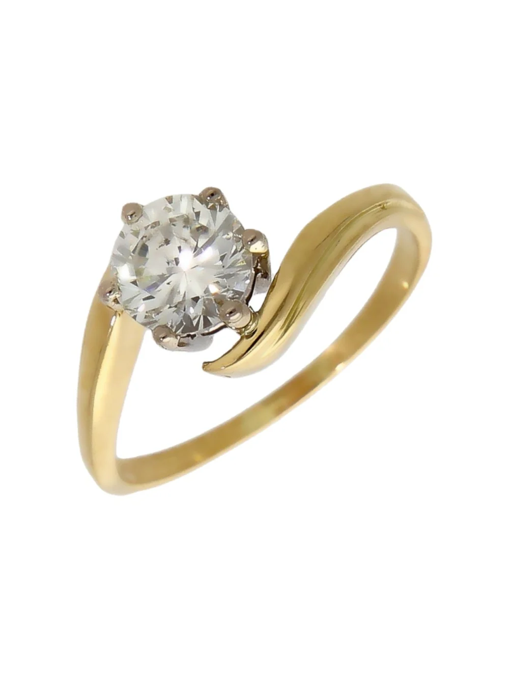 William May 14ct Yellow Gold 1.37ct Diamond Twist Bridal Ring Set, view 2