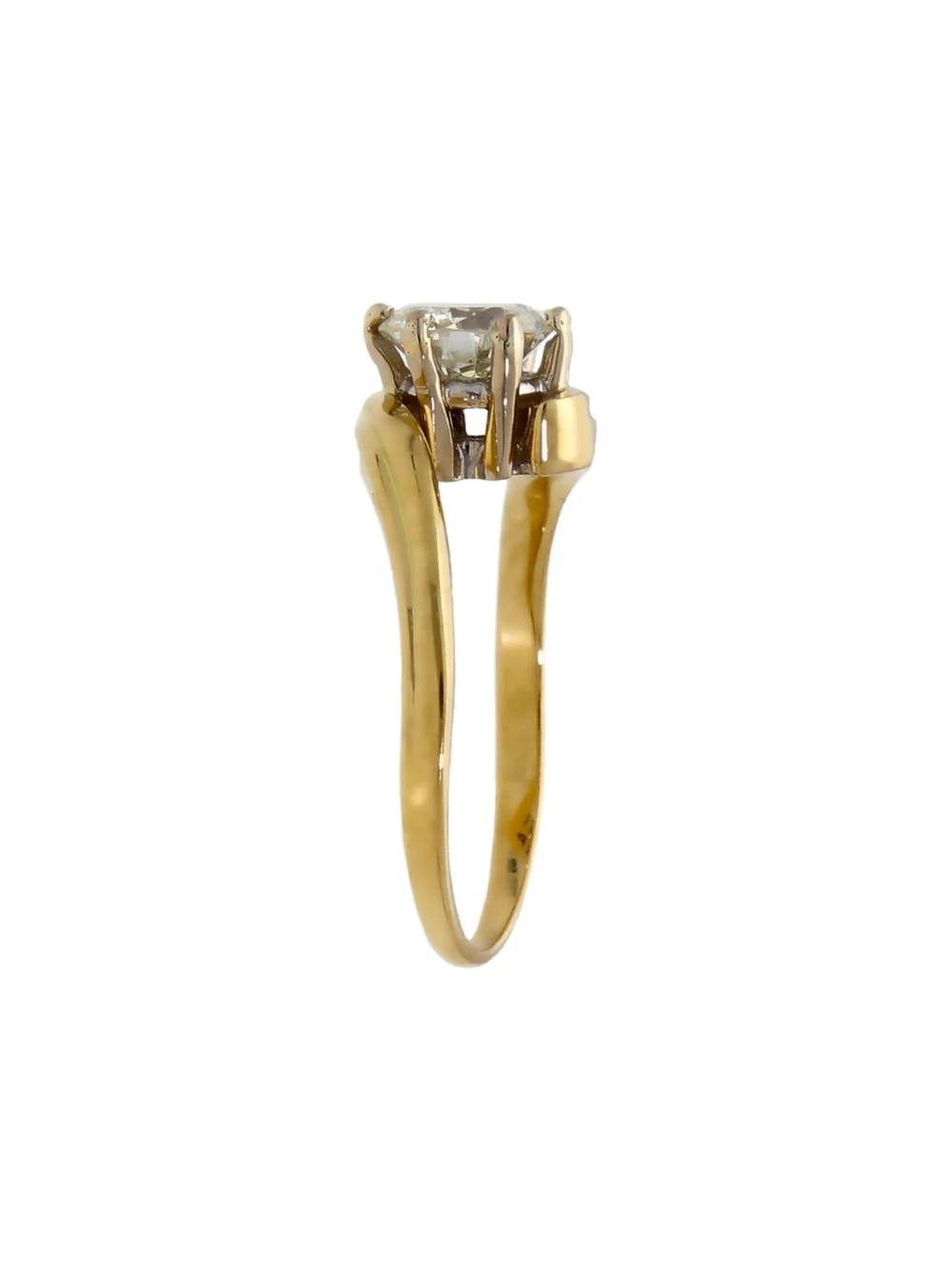 William May 14ct Yellow Gold 1.37ct Diamond Twist Bridal Ring Set, view 3