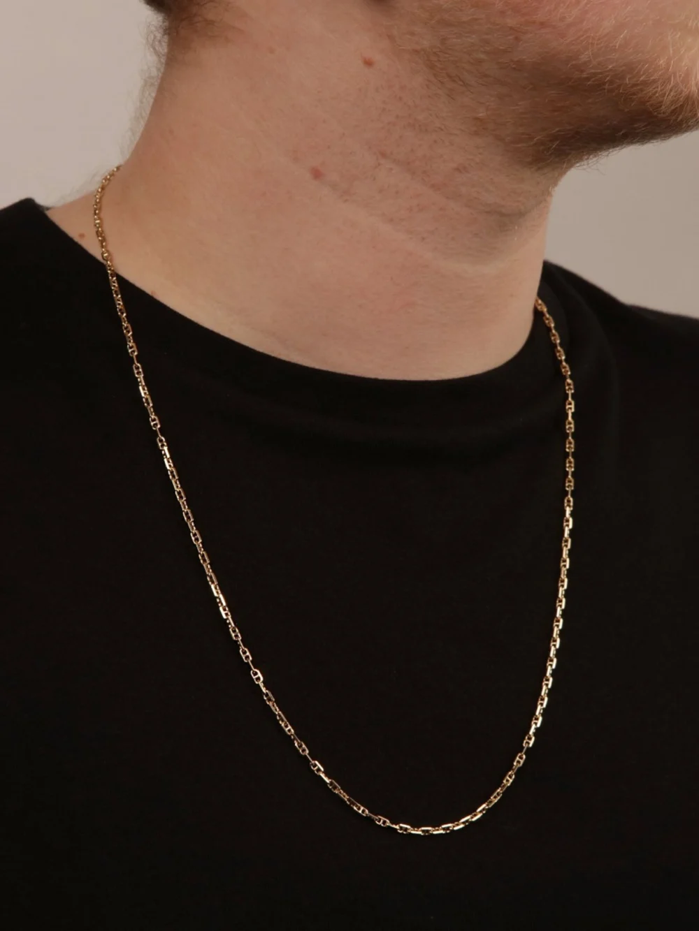 William May 14ct Yellow Gold 26" Anchor Link Chain Necklace, view 2