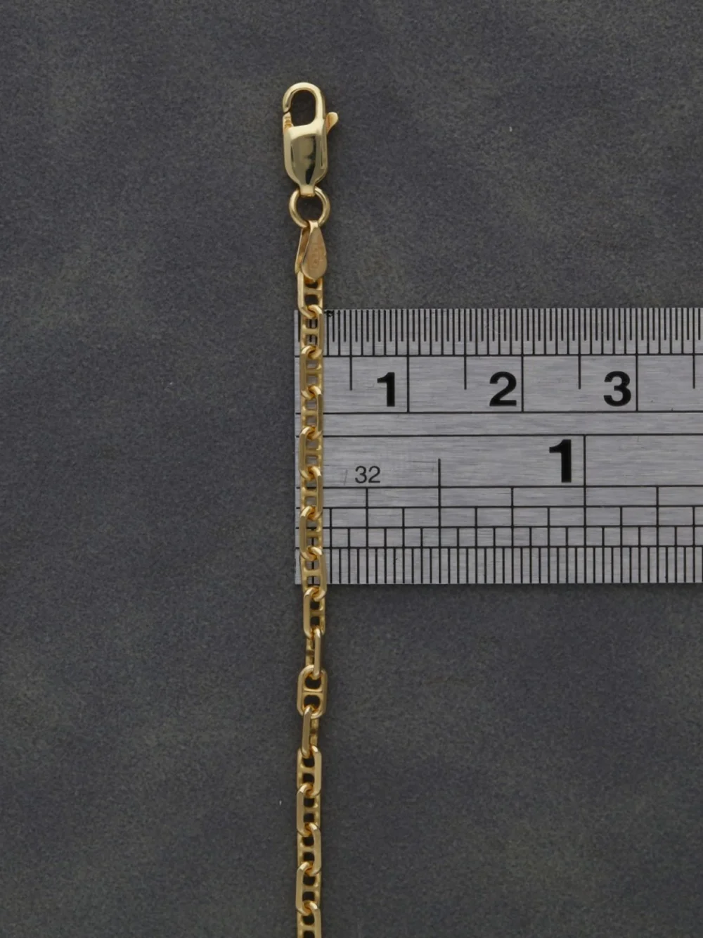 William May 14ct Yellow Gold 26" Anchor Link Chain Necklace, view 3