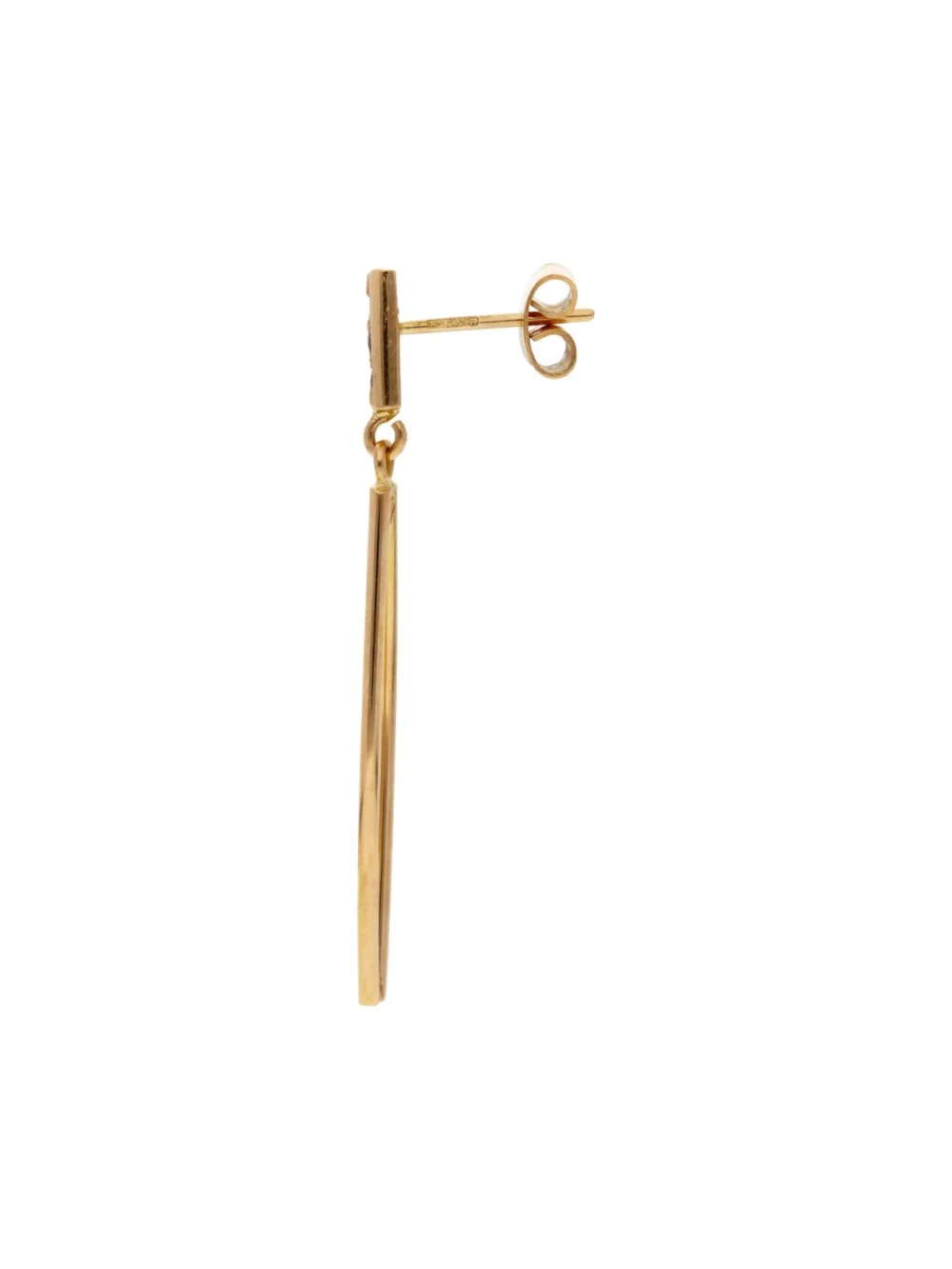 William May 14ct Yellow Gold Diamond Set Open Drop Earrings, view 2