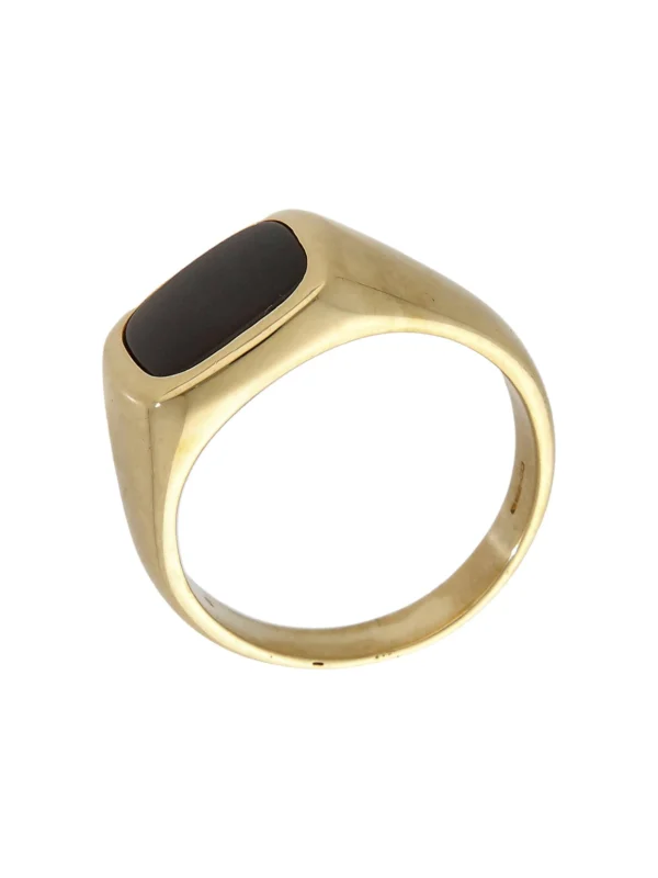 William May 14ct Yellow Gold Onyx Signet Ring