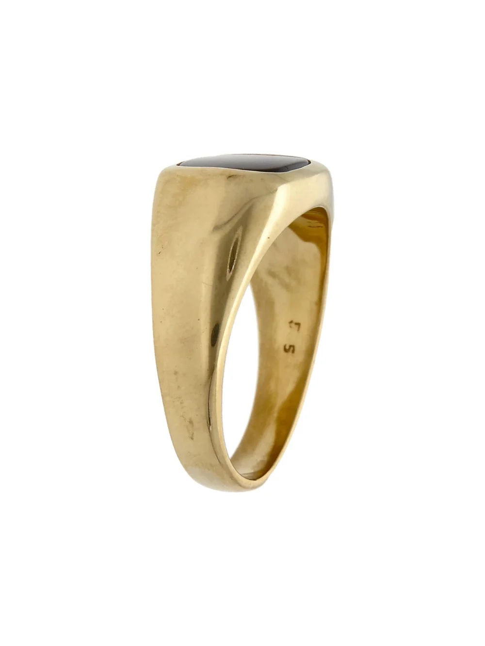 William May 14ct Yellow Gold Onyx Signet Ring, view 2