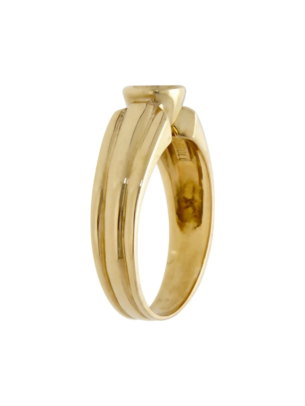 William May 14ct Yellow Gold Red Topaz Solitaire Dress Ring, view 2