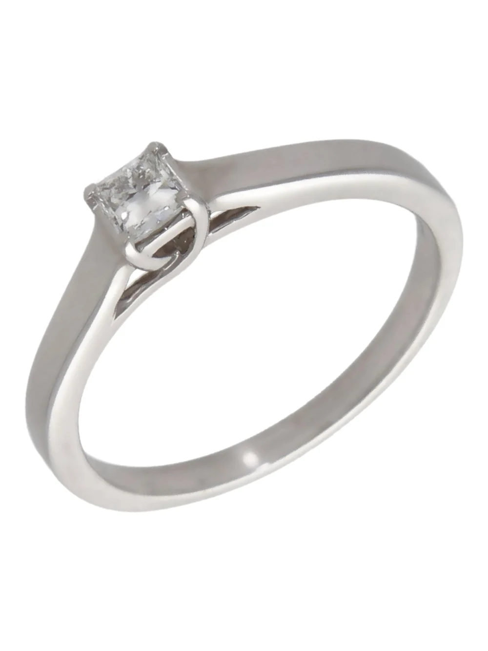 William May 18ct Gold 0.25ct Princess Cut Diamond Solitaire Ring