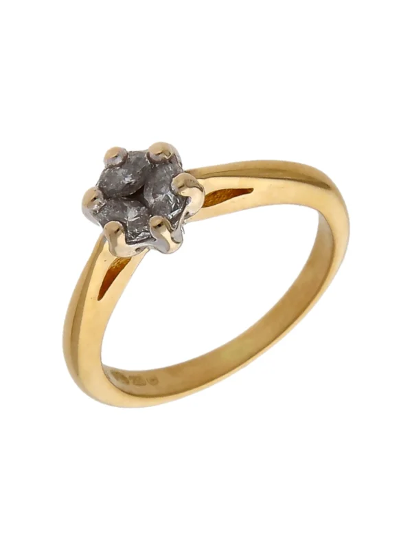 William May 18ct Gold 0.34ct Marquise Cut Diamond Cluster Ring