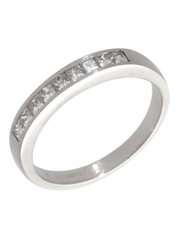 William May 18ct Gold 0.45ct Princess Cut Diamond Eternity Ring