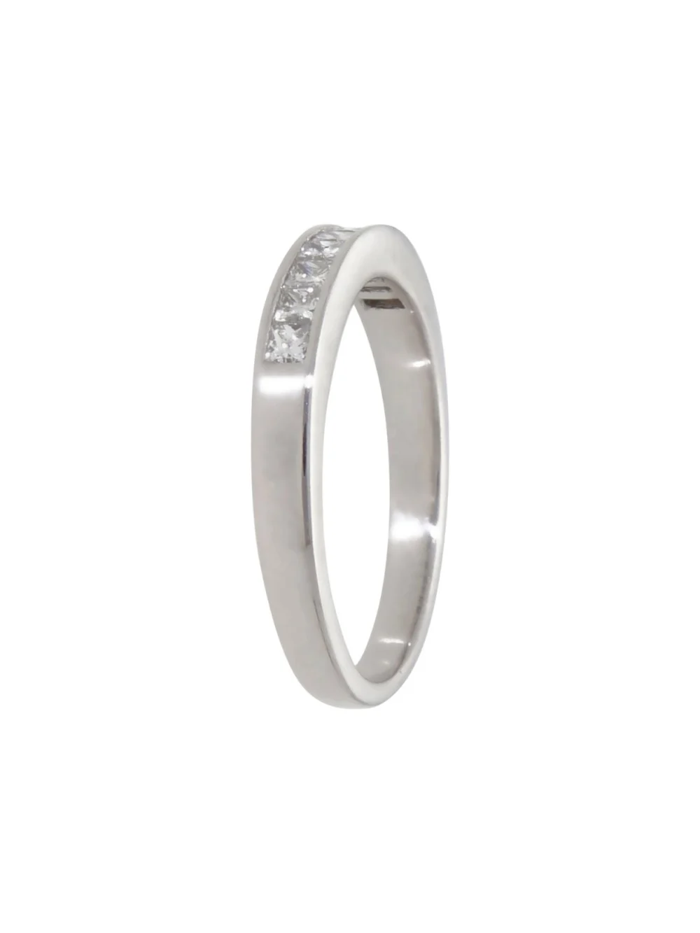 William May 18ct Gold 0.45ct Princess Cut Diamond Eternity Ring, view 2