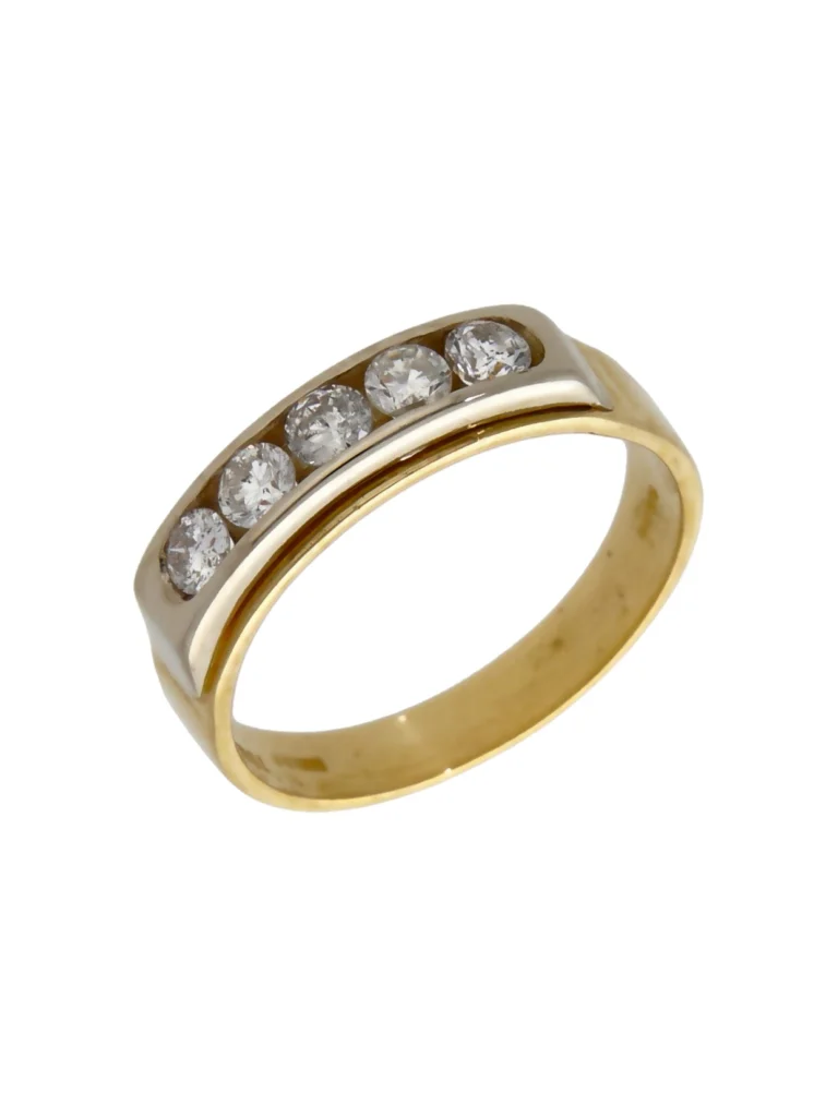William May 18ct Gold 0.50ct Diamond 5 Stone Eternity Ring