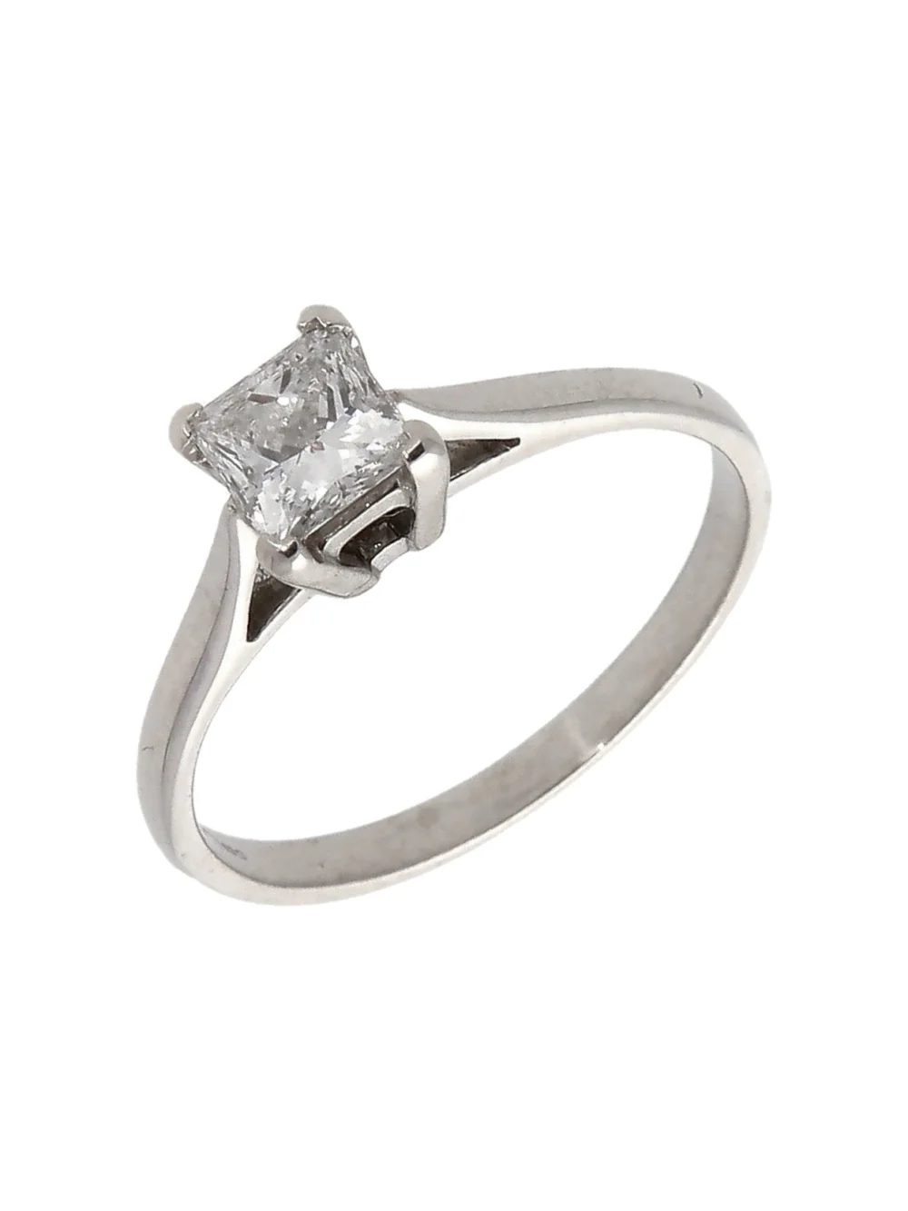 William May 18ct Gold 0.51ct Princess Cut Diamond Solitaire Ring
