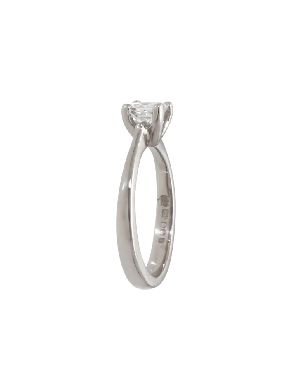 William May 18ct Gold 0.51ct Princess Cut Diamond Solitaire Ring, view 3