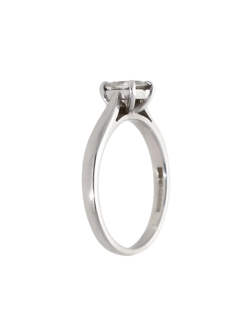 William May 18ct Gold 0.52ct Princess Cut Diamond Solitaire Ring, view 2