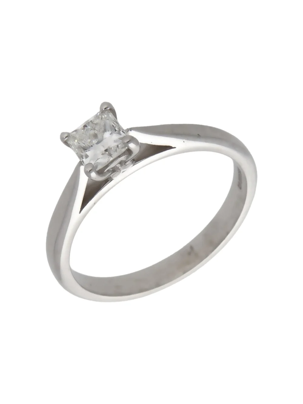William May 18ct Gold 0.55ct Princess Cut Diamond Solitaire Ring