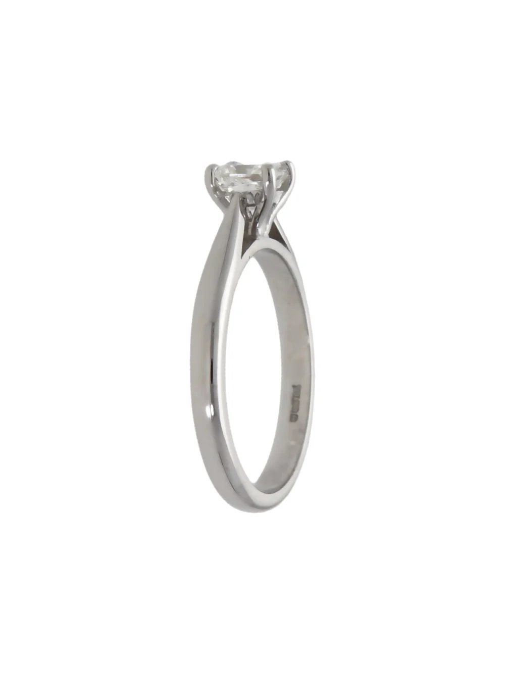 William May 18ct Gold 0.55ct Princess Cut Diamond Solitaire Ring, view 2