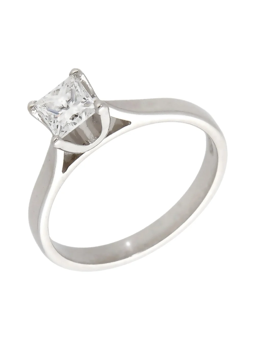 William May 18ct Gold 0.57ct Princess Cut Diamond Solitaire Ring