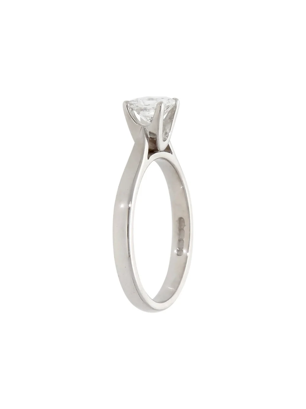 William May 18ct Gold 0.57ct Princess Cut Diamond Solitaire Ring, view 3