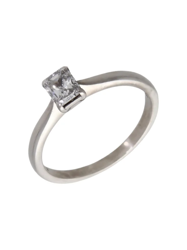 William May 18ct Gold 0.70ct Radiant Cut Diamond Solitaire Ring