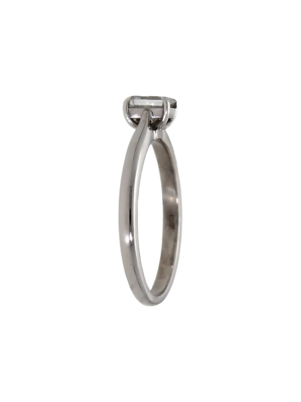 William May 18ct Gold 0.70ct Radiant Cut Diamond Solitaire Ring, view 2