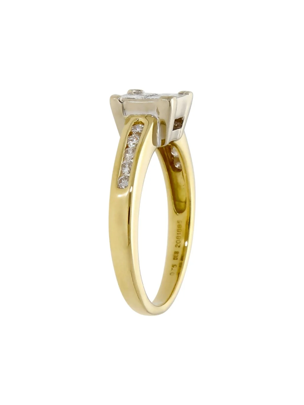 William May 18ct Gold 0.75ct Mixed Cut Diamond Cluster Ring, view 2