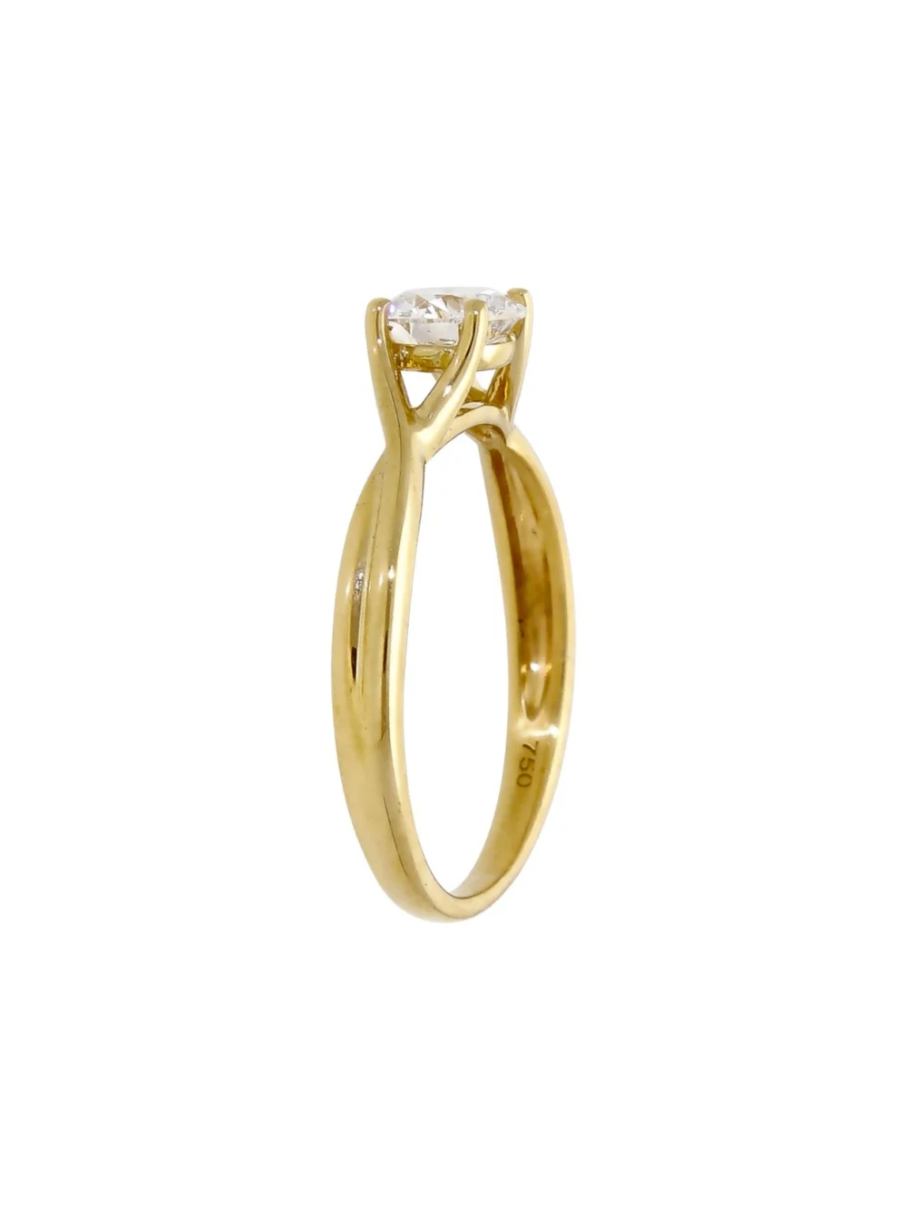 William May 18ct Gold 0.80ct Lab Grown Diamond Solitaire Ring, view 2