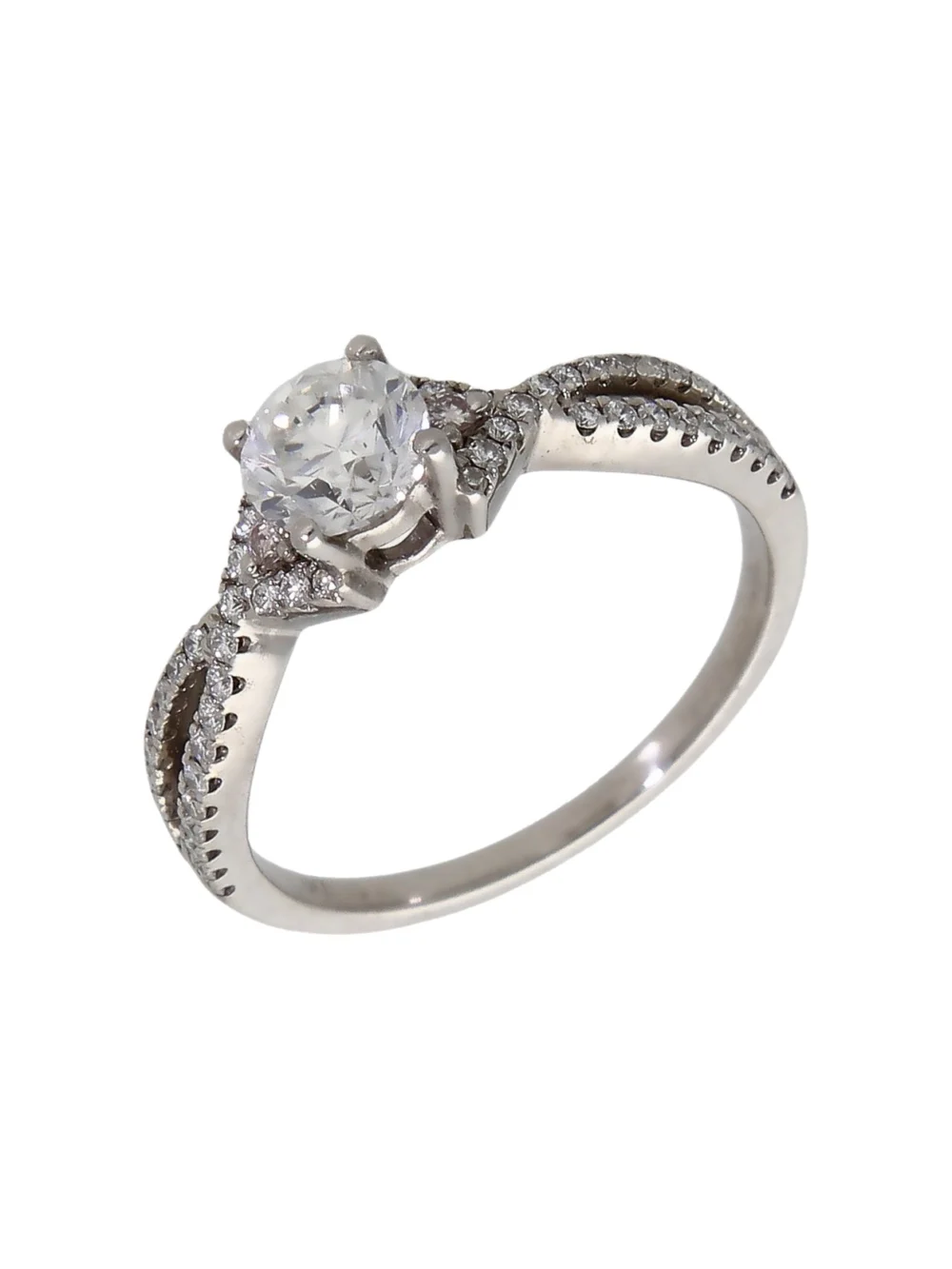 William May 18ct Gold 0.99ct Diamond Solitaire & Shoulders Ring