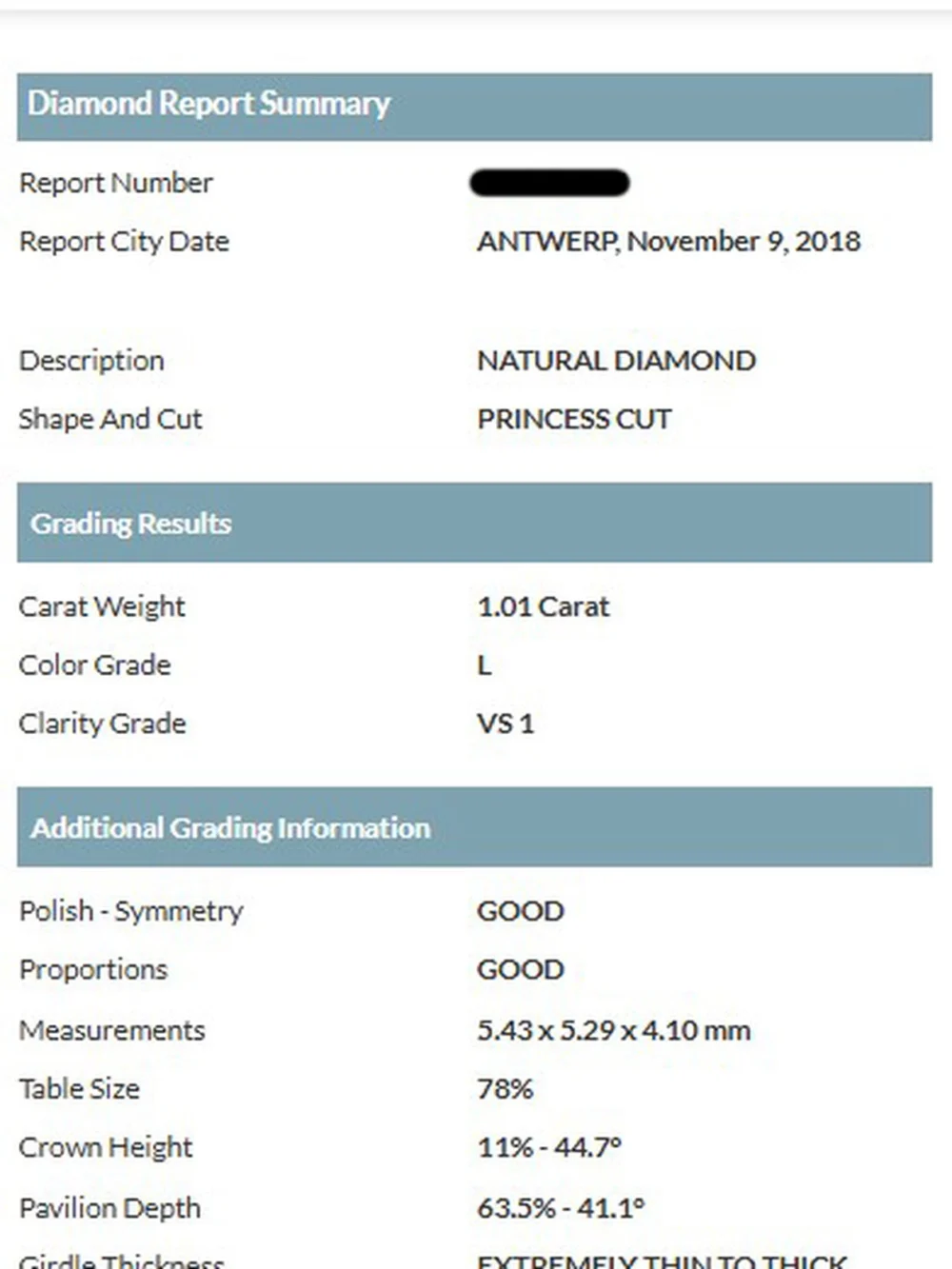 William May 18ct Gold 1.01ct Princess Cut Diamond Solitaire Ring, view 4