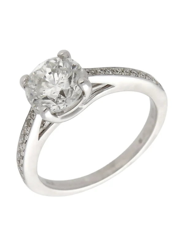 William May 18ct Gold 2.15ct Total Weight Diamond Solitaire Ring