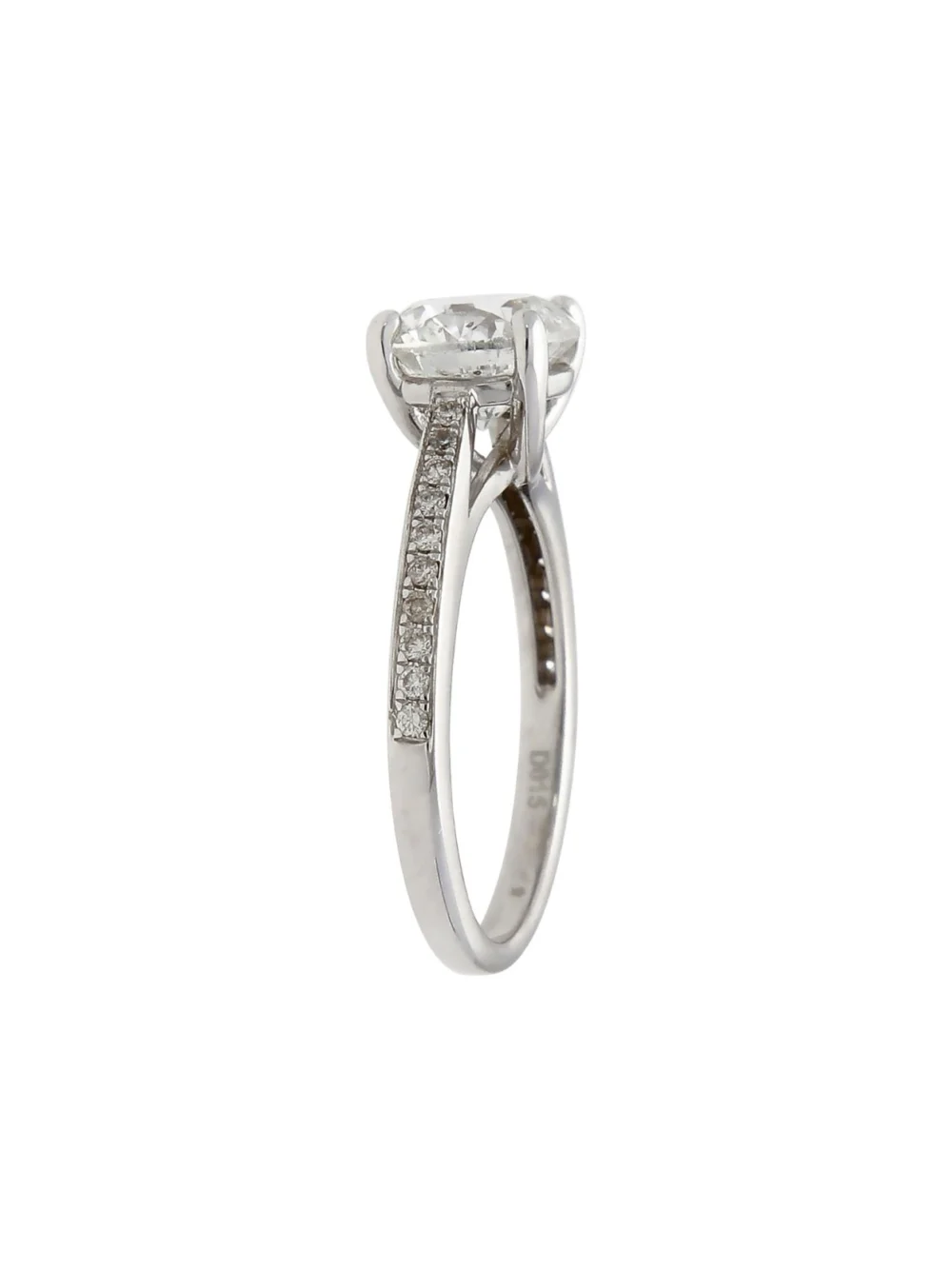 William May 18ct Gold 2.15ct Total Weight Diamond Solitaire Ring, view 2