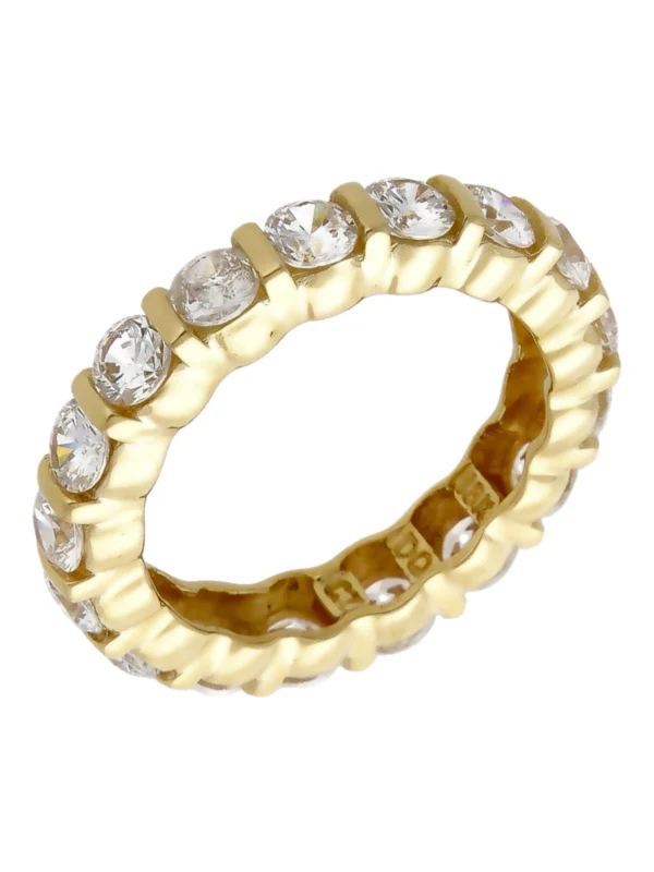 William May 18ct Gold Cubic Zirconia Full Eternity Band Ring