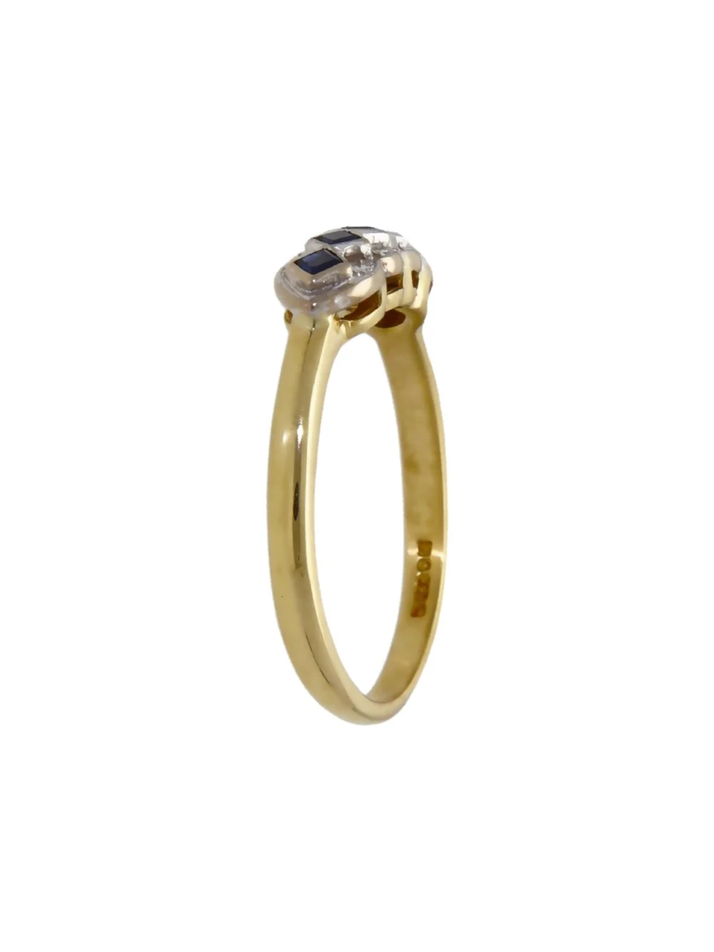 William May 18ct Gold Sapphire & Diamond Multi Row Dress Ring, view 2