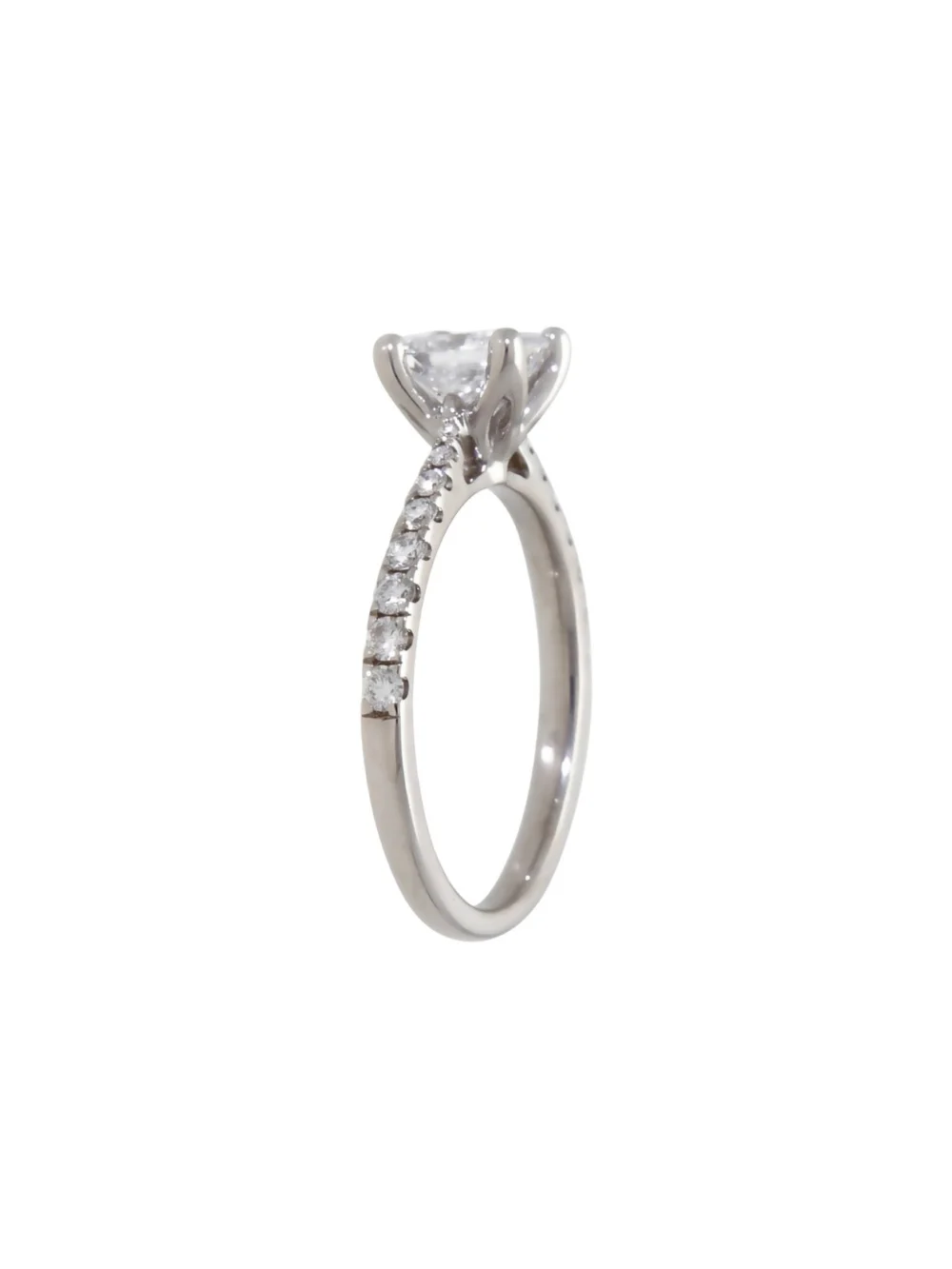 William May 18ct Princess Cut Lab Grown Diamond Solitaire Ring, view 2