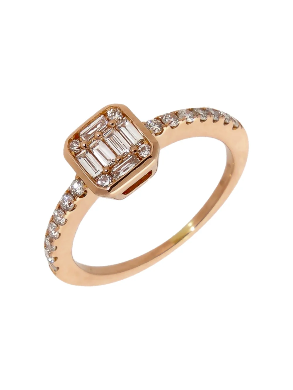 William May 18ct Rose Gold 0.39 Carat Diamond Dress Ring