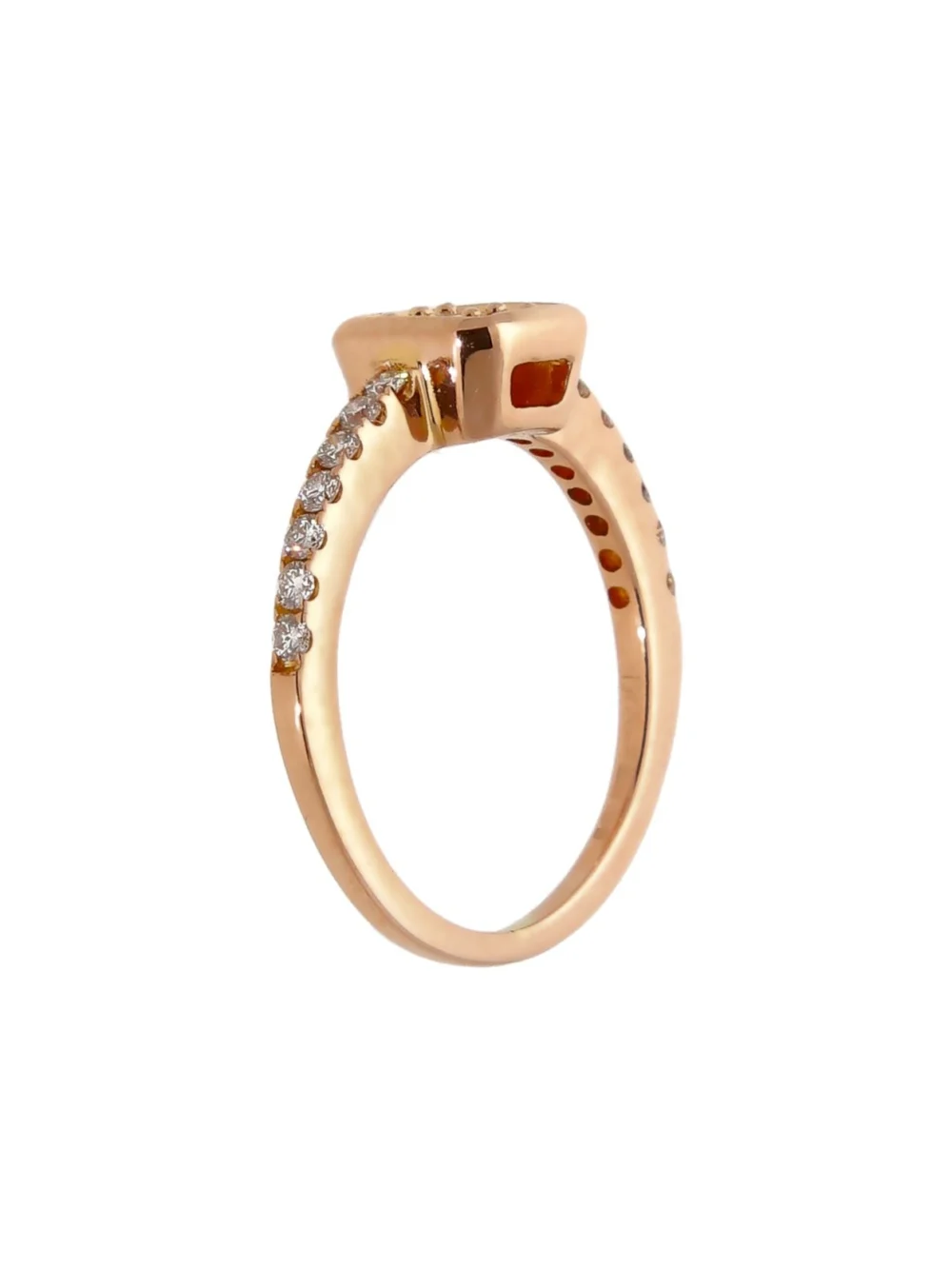 William May 18ct Rose Gold 0.39 Carat Diamond Dress Ring, view 2