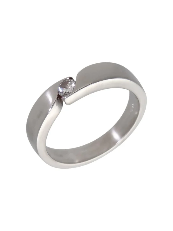 William May 18ct White Gold 0.15ct Diamond Set Split Band Ring