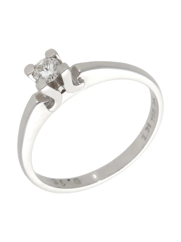 William May 18ct White Gold 0.15ct Diamond Solitaire Ring