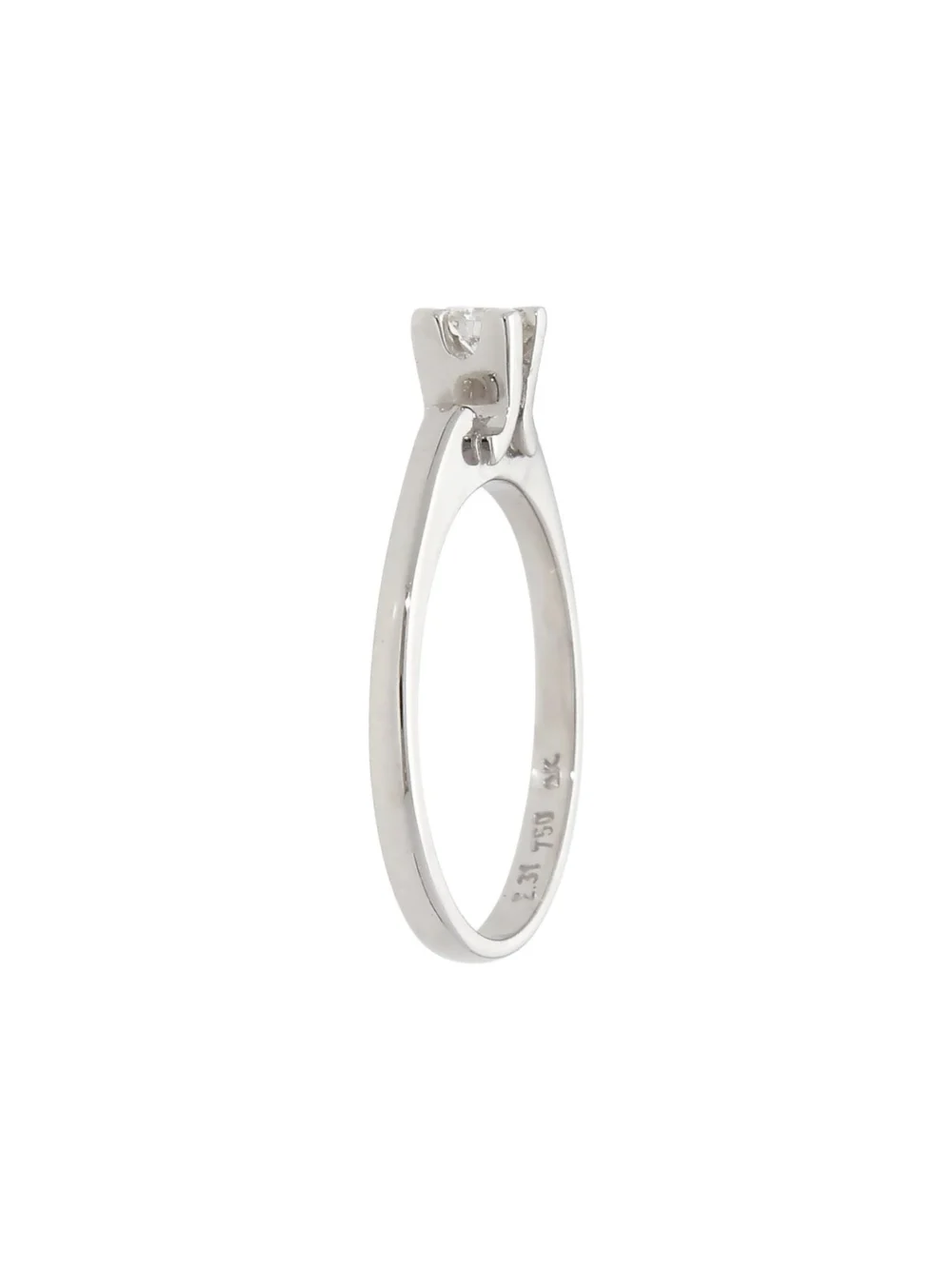 William May 18ct White Gold 0.15ct Diamond Solitaire Ring, view 2