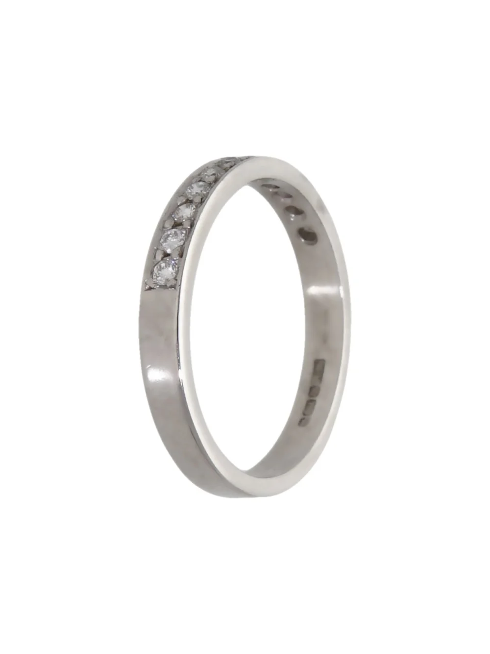 William May 18ct White Gold 0.18ct Diamond Half Eternity Ring, view 2
