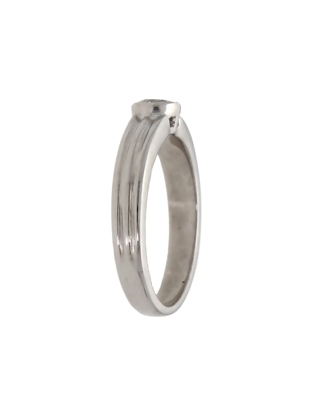 William May 18ct White Gold 0.25ct Diamond Solitaire Band Ring, view 2