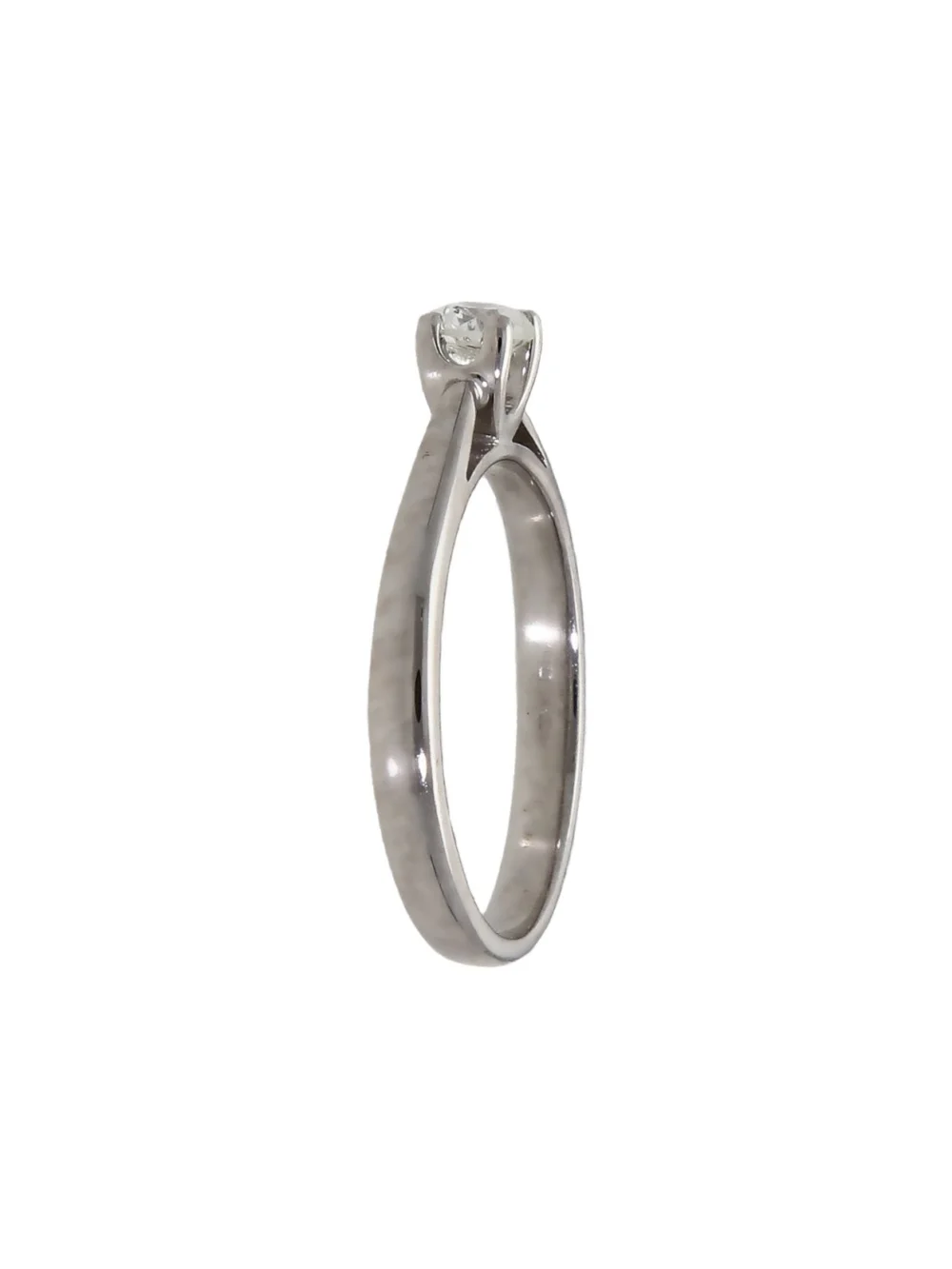 William May 18ct White Gold 0.25ct Diamond Solitaire Ring, view 2