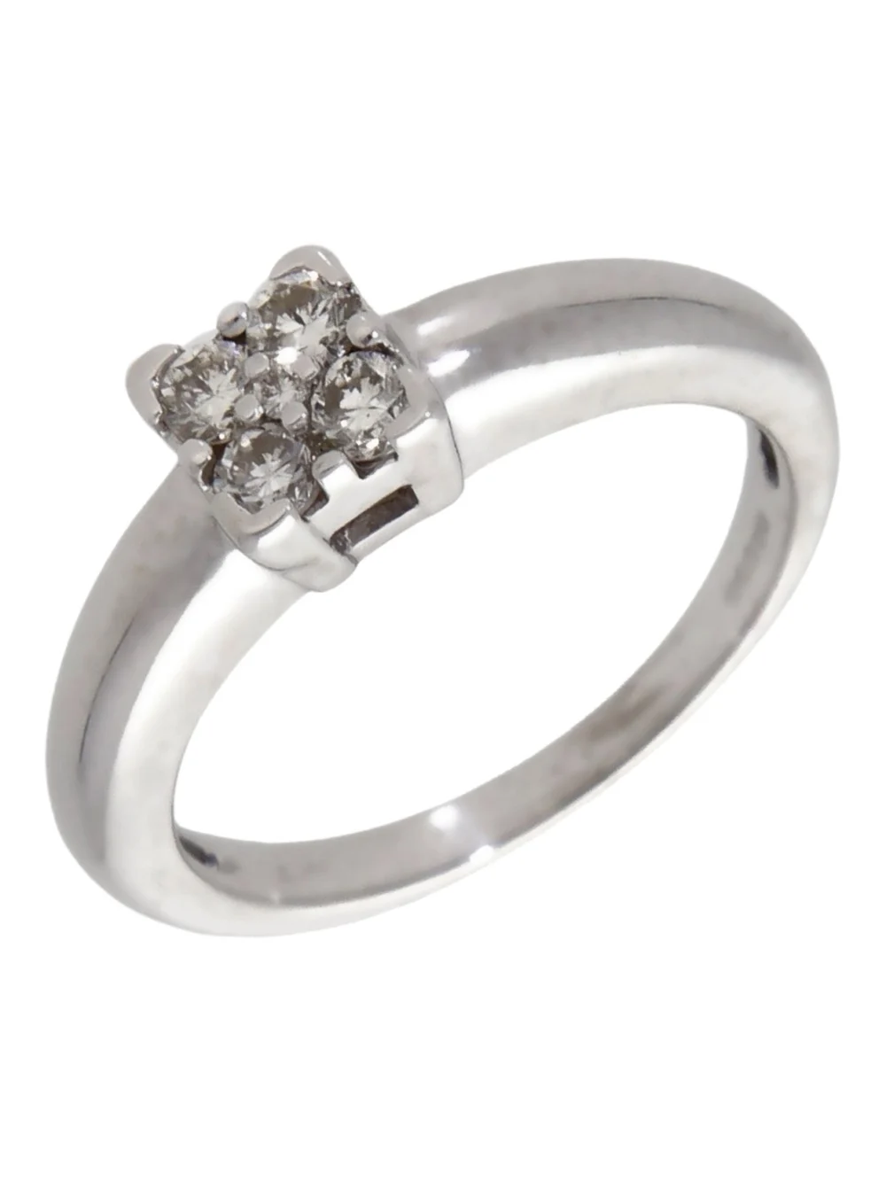 William May 18ct White Gold 0.25ct Diamond Square Cluster Ring