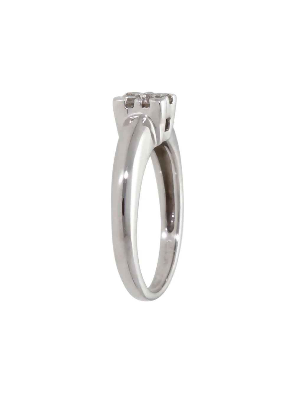 William May 18ct White Gold 0.25ct Diamond Square Cluster Ring, view 2