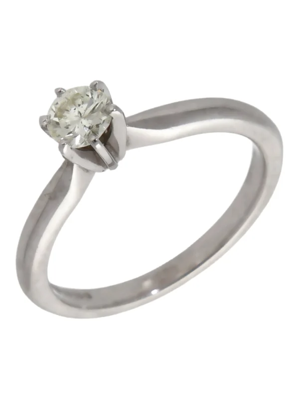William May 18ct White Gold 0.29ct Diamond Solitaire Ring