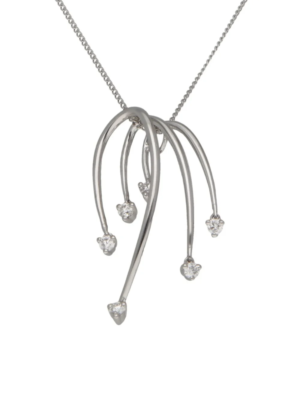 William May 18ct White Gold 0.30ct Diamond Pendant Necklace