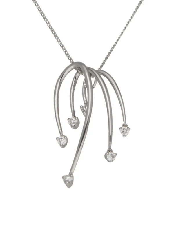 William May 18ct White Gold 0.30ct Diamond Pendant Necklace